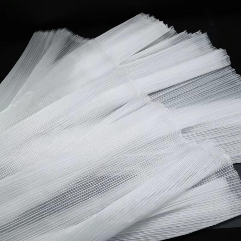 2026 Bright Organza Fabric DIY Polyester Material Designer Fabrics Stiff Shape Wrinkled Texture Fabric Background Floral Design