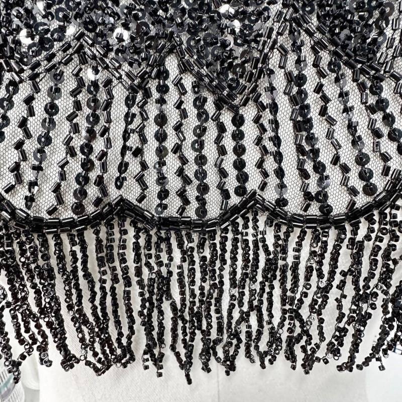 Thin Polyester Sparkling Border Wrap Highlighting Complex Embroidery For Travel Accessories And Formal Instances