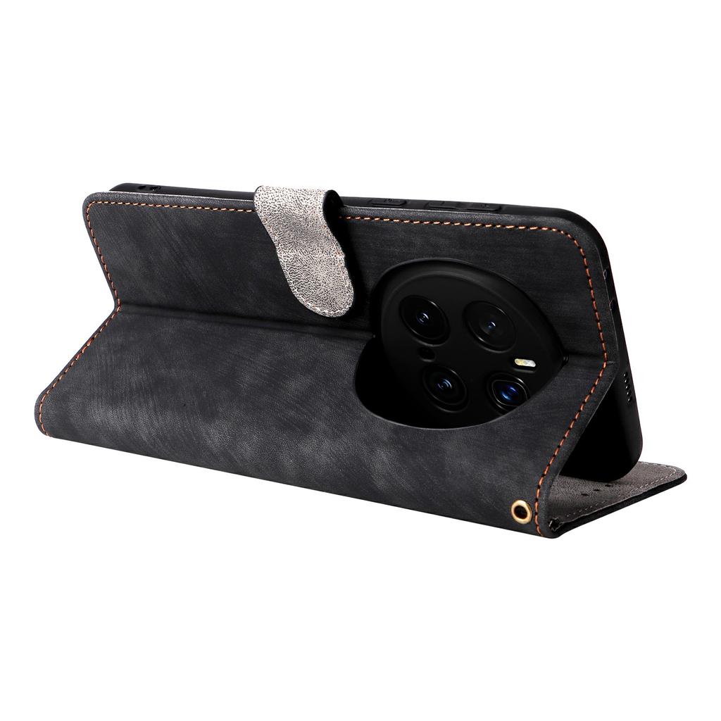 For Honor Magic7 Pro 5G Wallet Case RFID Blocking PU Leather Cover Stand View