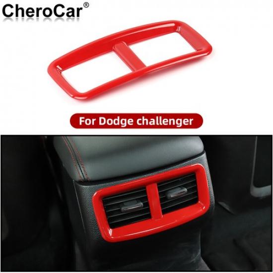 Rear Air Conditioner Panel Cover Trim For 15-20 Dodge Challenger Accessories Red