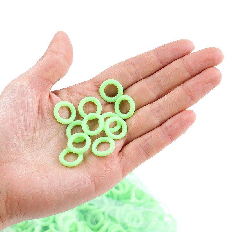 50 Pcs Luminous Silicone Rings Glow In the Dark Tent Stake Markers for Camping Night Fishing Safety Warning Anti-Trip Reusable