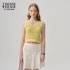 Teenie Weenie Women's French Fashion Hollow Knit Crop Top