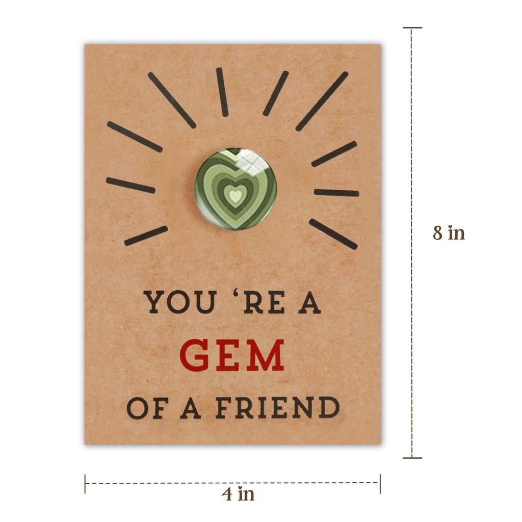 Creative Cards with Heart Shape Crystal Stones Sweet Delicate Exquisite Craftasmanship Gift Cards for Present Blessing Cards