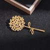 Trendige Edelstahl-Pusteblumen-Broschen für Damen Pflanzen-Anstecker Lässige Party-Accessoires Luxusgeschenke Freunde