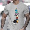 2024 Men's T-shirt Short Sleeve Tees Male Loose T-shirt Space Astronaut Men's Tops New Brand Men's T-shirt Camisetas De Hombre