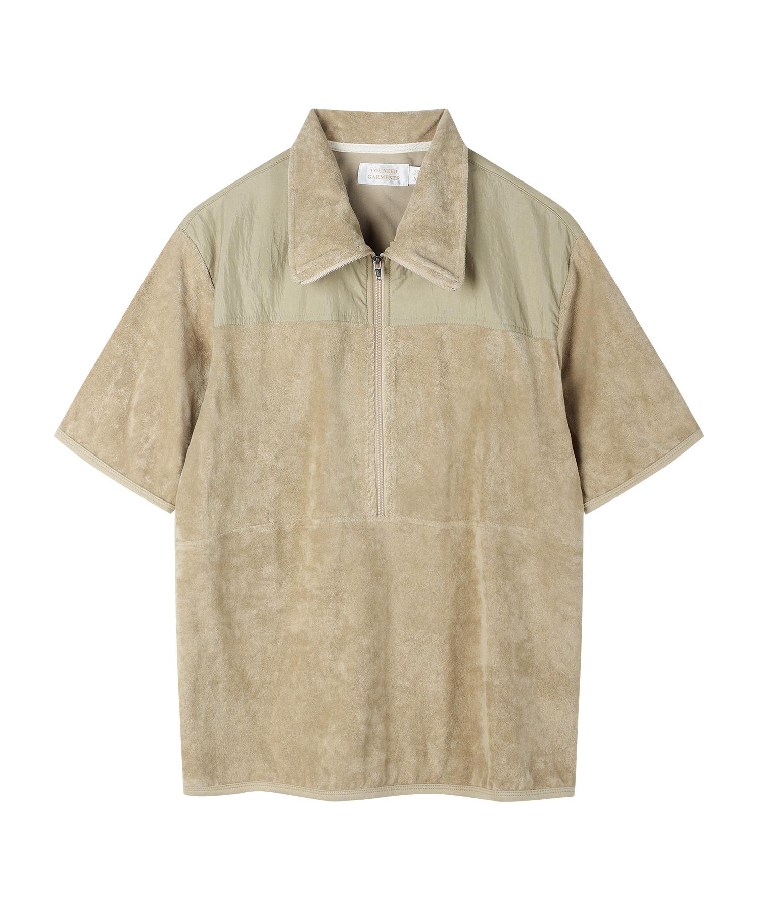 Military Terry Half Zip (Beige) Beige/38