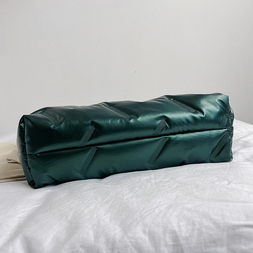 Women Padded Tote Bag Fashion Quilted Shoulder Bag Big Capacity Down Tote Handbags Casual Winter Commuting Bag