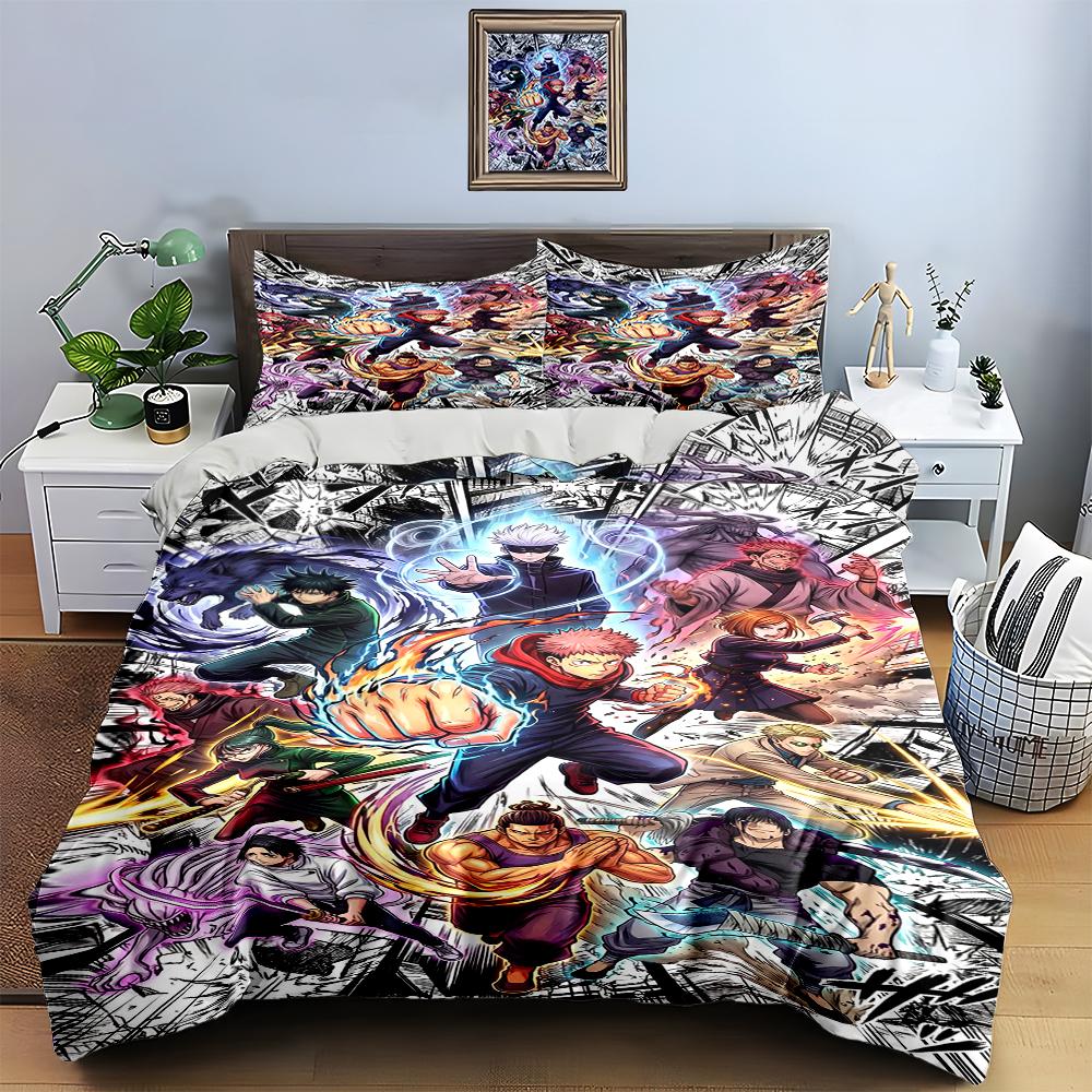 Anime Character Collage. Bedding Duvet Cover Sets Duvet Covers Pillowcases Gifts (1 * Duvet Cover 2 * Pillowcases, Without Duvet Insert)