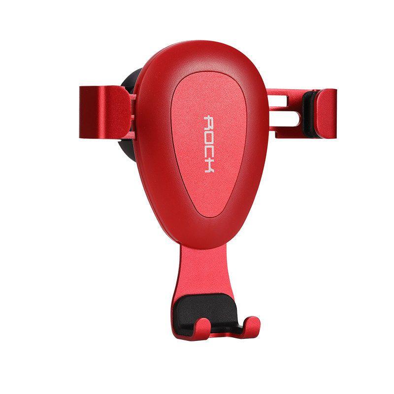 Rock Car Phone Holder Automotive Device Mount Car Air Outlet Snap-on Car Universal Navigation Holder Gravity Bracket Classic Gravity Car Mount: Standard Red