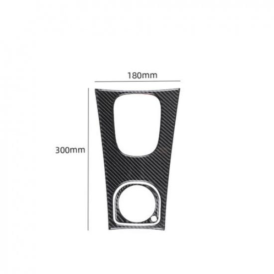 2Pcs Carbon Fiber Interior Gear Shift Cover Trim For Mercedes-Benz C-Class W203