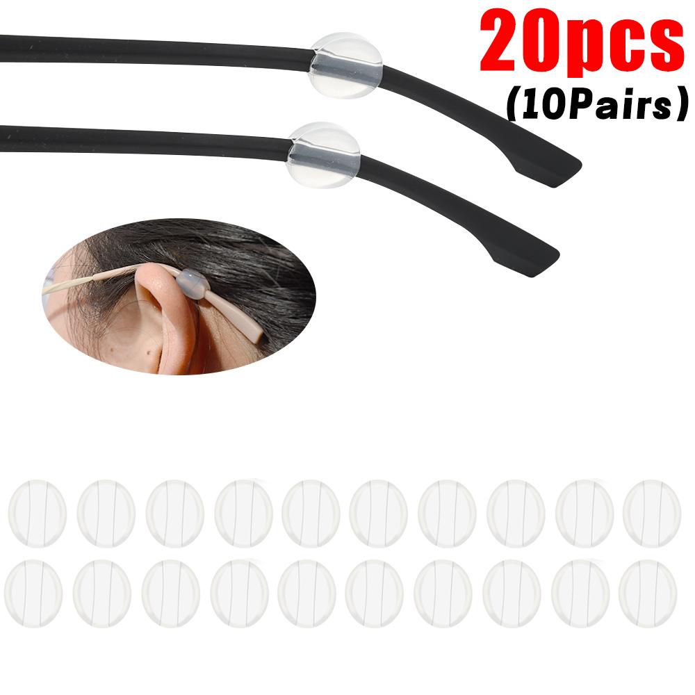 1/30pcs Invisible Round Silicone Ear Hook Eyeglasses Soft Mini Glasses Anti Slip Grip Temple Tip Spectacle Eyewear Accessories