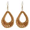 Bohemian Stil Bambus und Rattan Stroh Ohrringe Damen Nische Einzigartig Handgewebte Stecker Ohrringe Urlaubsstil Ohrringe Ohrschmuck