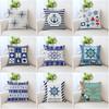 Home Decor Nautical Themed Pillow Covers with Sea Symbols Pattern Cushion Cover Suitable for Sofa Bedroom Car Pillow Cover