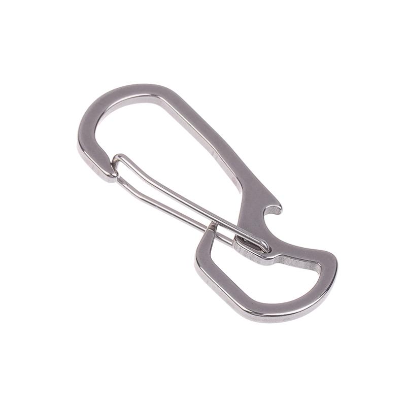 Stainless Steel Keychain Bottle Opener Multifunctional Carabiner Multifunctional Outdoor Keychain Ring Bag Pendant