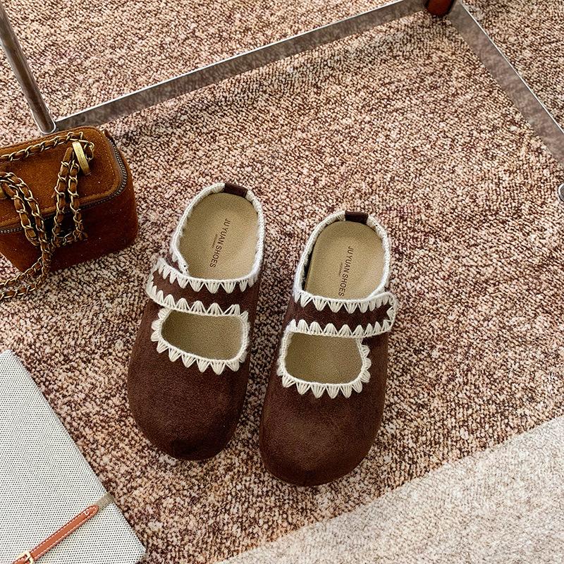 

Ретро фея стиль сумка голова полусапожки женские уличные 2025 осень платформа мюли туфли с юбкой Мэри Джейн носок 40 кофейный