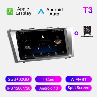 Autorádio s Androidem a CarPlay pro Toyota Camry V40 2006-2011, multimediální přehrávač, hlavní jednotka, stereo, GPS navigace, BT, WIFI, 2+32 GB
