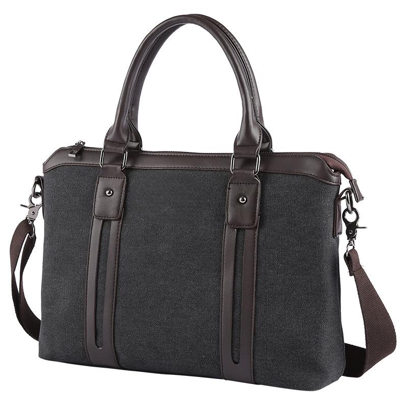 Business-Herrentasche, Canvas-Ein-Schulter-Tasche, lässige Computertasche, Inventar-Aktentasche