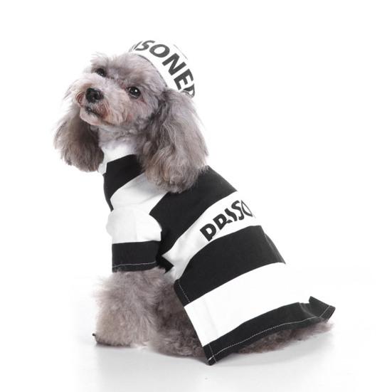 Yousheng Dog Costume Pet Dress Up Prisoner Samurai Godfather Apparel Halloween Cosplay Party Outfit for Small Medium Dogs