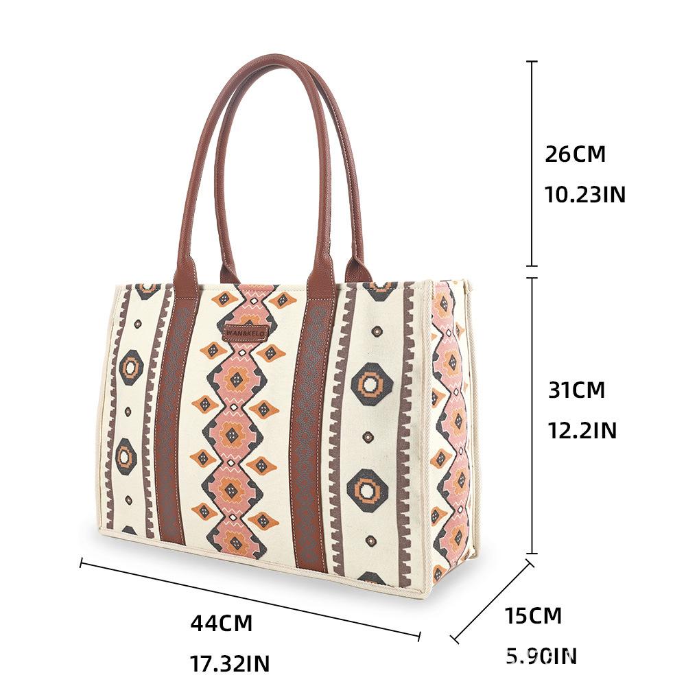 Vintage Tote Bag for Women Retro Shoulder Handle Satchel Boho Western Handbag Crossbody Bags