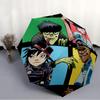 Printed Gorillaz band Folding Umbrella,Outdoor,Leisure,And Travel Umbrella,Durable Umbrella Fabric,Birthday And Holiday Gift