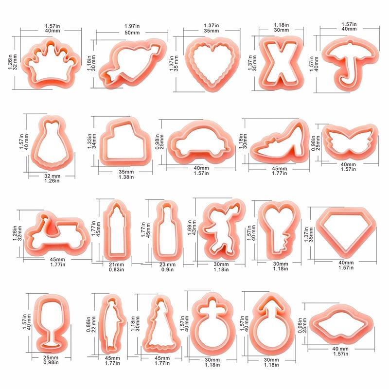 1Set Polymer Clay Earring Cutter Multiple Shapes Clay Cutter Geometric Shape Clay Pendant Polymer Clay Tool Cookie Cutter