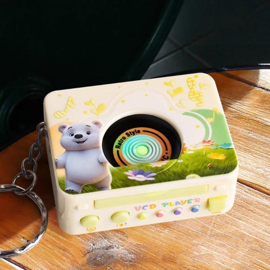 2025 Mini klíčenka s gramofonem Přenosný retro fonograf Hračka Přívěsek na tašku Kapesní hudební dárek pro děti