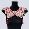 Embroidery Fringed Collar Elegant Detachable Collar Shawl Vintage Horseface Skirt Collar Costume Dressingup Accessories