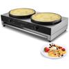 Crêpière Électrique 16 Pouces Machine à Crêpes Professionnelle Double Tête 6000W