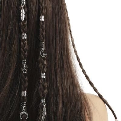 26 pièces Anneaux pour Dreadlocks Creux Manchettes Métalliques Tubes pour Tresses Dreadlocks Perles Femmes