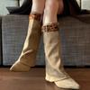 Women's Heeled Long Boots Pointed Toe Designer Elegant Winter New Shoes 2025 Fashion Suede Knee Boots Classical Cozy Zapatillas