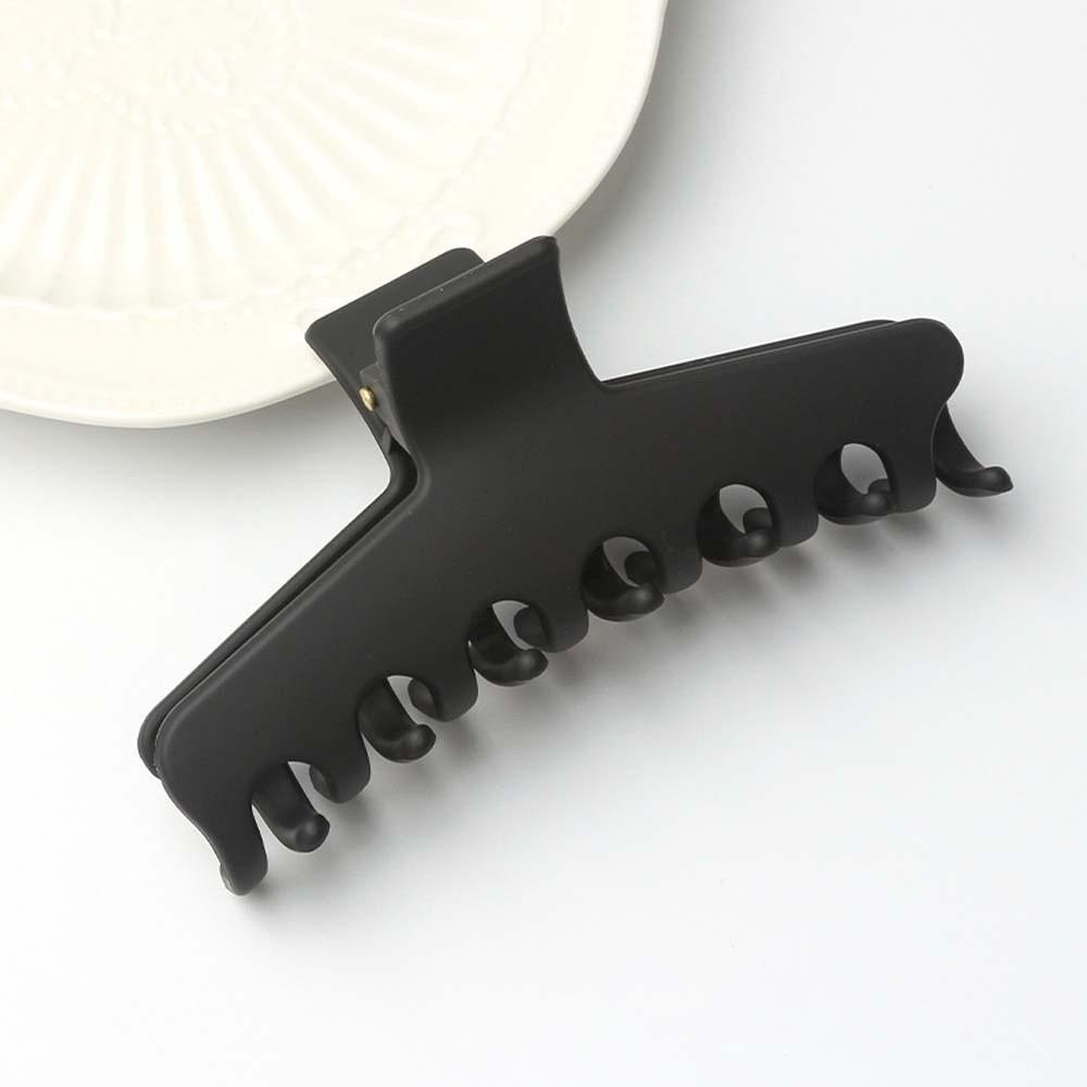 Square Elastic Plastic Hair Claw Safe Solid Color Shark Clip Fashion Silicone Shark Clip Women
