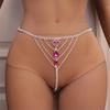Summer New Ruby Bikini, Fashionable Full Diamond Body Chain, Trendy Rhinestone Underwear Chain