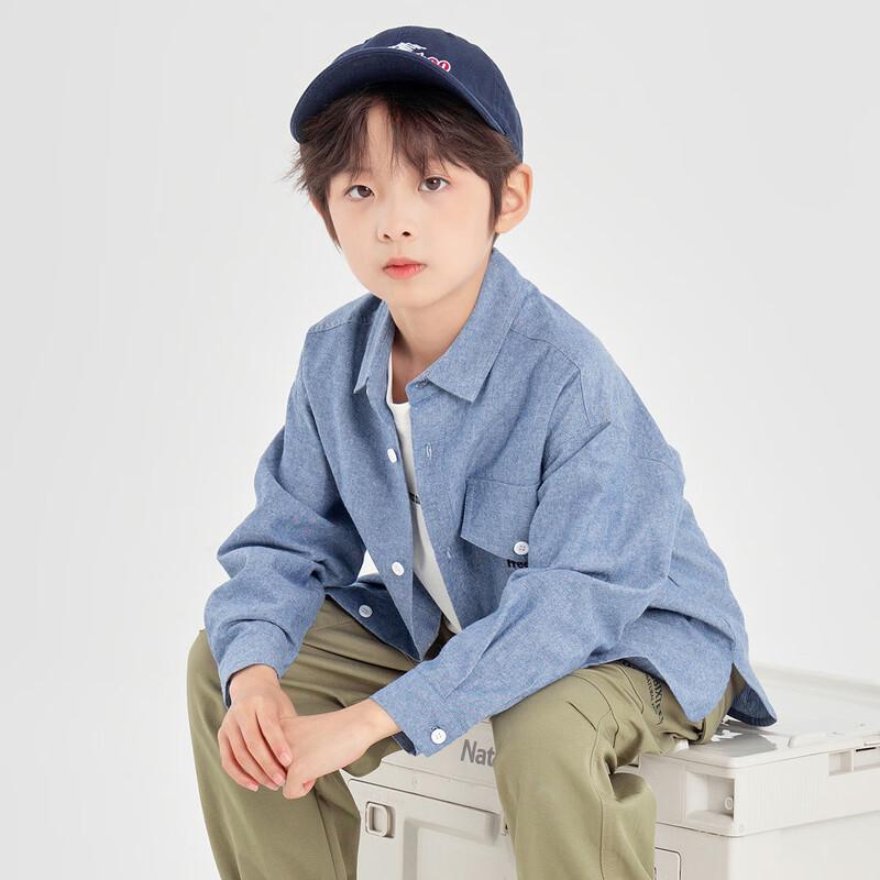 Boys Vintage Washed Denim Casual Shirt Jacket 120
