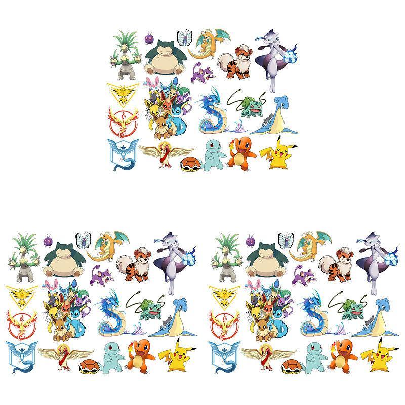 Autocolant de perete Pokémon cu material PVC pentru decorarea dormitorului copiilor și a sălii de clasă