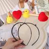 Fashion Star Yellow Duck Headband Love Heart Animal Cartoon Hair Hoop Headwear Sunflower Children Hair Bands Performance