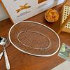 Stainless Steel Oval Mesh Basket for Filtering, Washing, and Storage