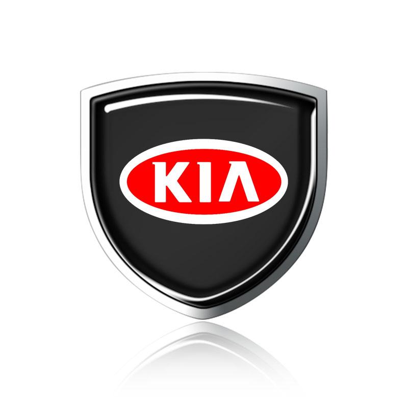 1Pcs Metal Auto Door Shield Emblem Car Body Badge 3D Sticker For KIA Sportage Ceed Rio 3 4 k2 k3 k4 k5 k6 K7 K8 Picanto Sorento Optima