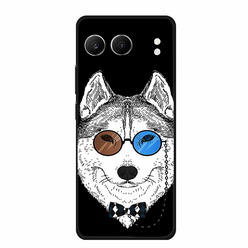 For OnePlus Nord 4 Back Cover Case Cute Cartoon Cat Black Silicone Soft Phone Cases For OnePlus Nord 4 Case Nord4 6.74" Capa Bag