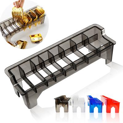 8 grille Guide limite peigne boîte de rangement électrique tondeuse à cheveux support étagères organisateur étui Salon de coiffure outils de coiffure
