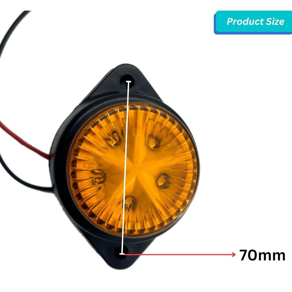 6PCS LED Trailer Marker Lights 24V Waterproof Amber Chicken Lights Universal Side Clearance Lamps for Semi Truck Freightliner Cargo