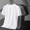 Unisex Sommeroberteil Einfarbig Rundhalsausschnitt Locker Kurze Ärmel Mittellanger Pullover Lässiges Alltagskleidung Mittellanges Sport-T-Shirt