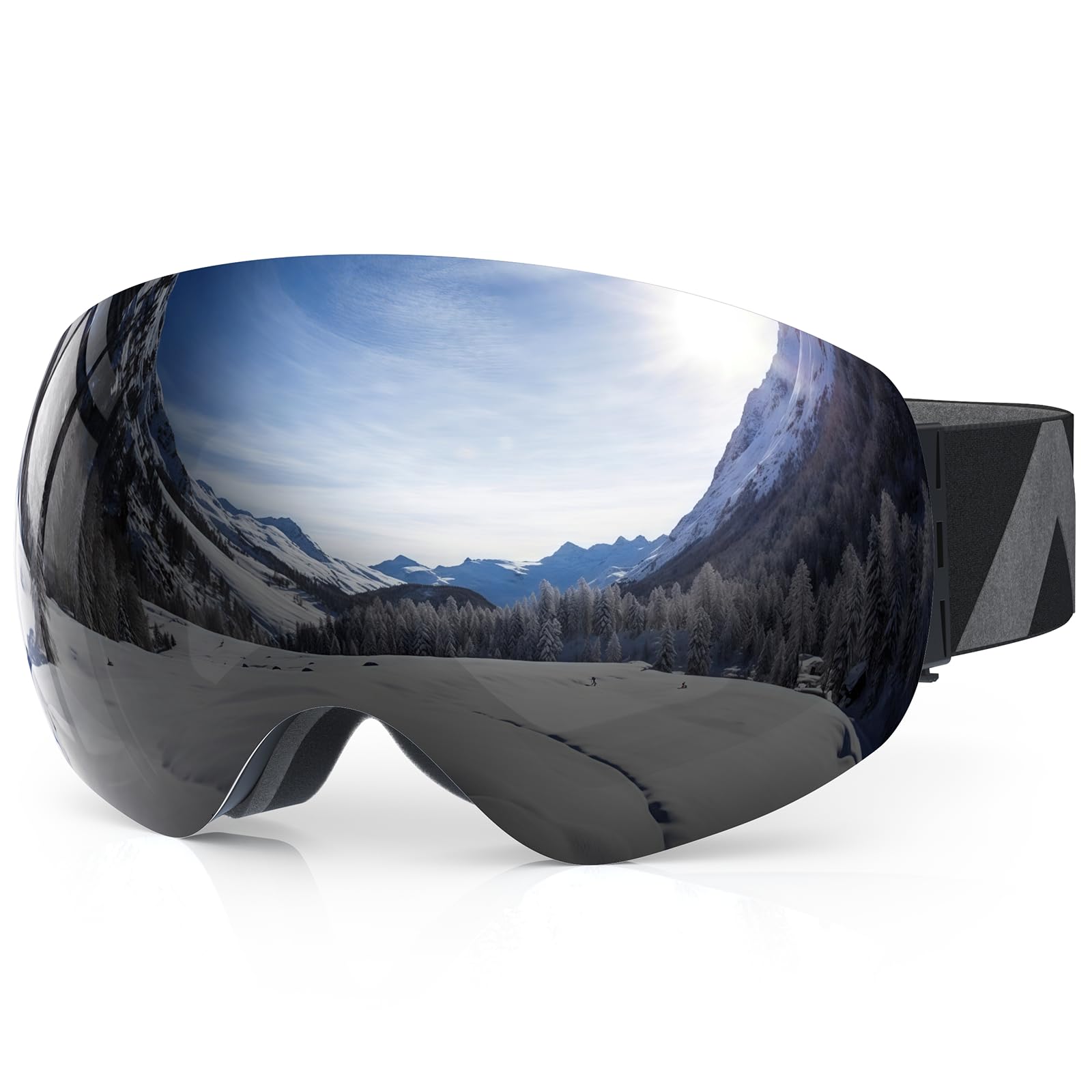 

Ski Snow Snowboard Spherical UV Glasses Impact Black [MINSLIS] Goggles, Goggles, Goggles, Lens, Windproof/Snowproof/Anti-Fog, Protection, Compatible, чорний