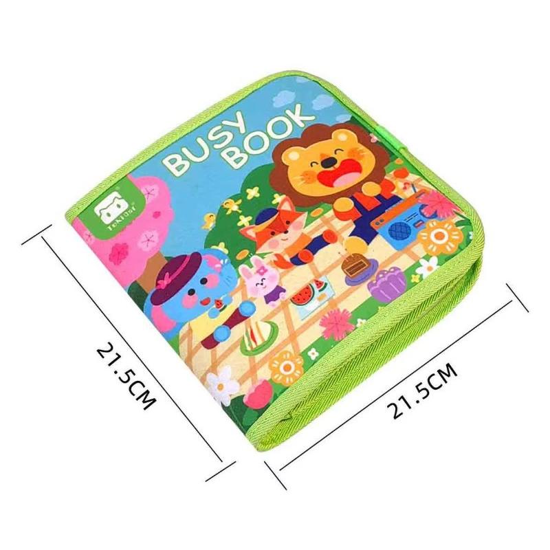 Libro Occupato Animali, adatto a bambini di 1-3 anni, lavagna tattile Montessori, regali di compleanno per bambini e bambine