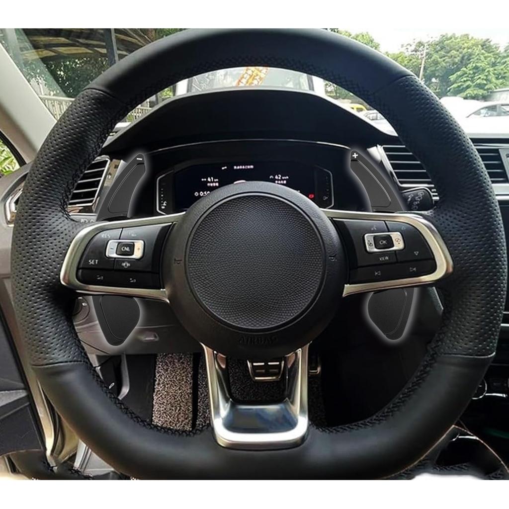 Prodloužení pádla řazení na volantu Pro VW Golf 7 T-ROC Hliník Černý