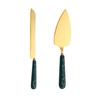 Butter Knife And Spatula Set with Ceramic Handle Stainless Steel Baking Turner for Butter Pizza Pastry Non-Stick Cake Cutter And Butter Spreader