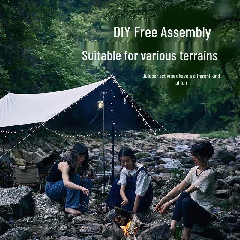 Jun Kaiwei Outdoor Camping Tarp with Black Coating