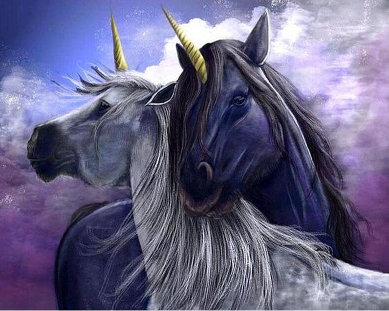 מקדחה מלאה ציור יהלומי מרובע חלום מנגרובים נוף תמונה של יהלומי ריינסטון רקמת זאב סוס בעל חיים תפר צלב דקור לבית