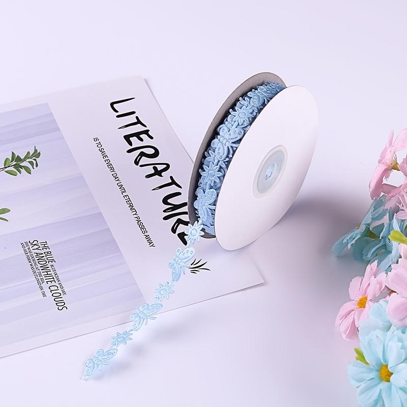 1.5cm Wide Fine Butterfly Flower Lace fabric Craft Cake Gift Wrap With DIY Handmade Hat Purse Bouquet Ribbon Accessories renda