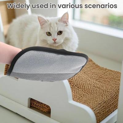 Elektrostatischer Tierhaarentfernungshandschuh für Couch, Bett, Autositz, wiederverwendbarer Haarentfernungshandschuh zum Waschen, Entfilzen, doppelseitiger Pflegehandschuh für