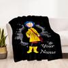 Gothic Fashion Icon Customize Text Blanket Cozy Customizable Blanket Durable Comfort Versatile for Office Living Room Picnics Bedding All-Season Use